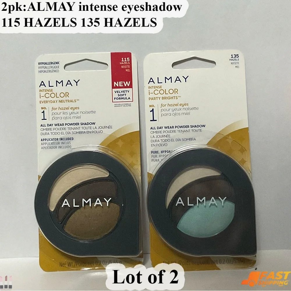 2 pack Almay Intense Eyeshadow for Hazel Eyes - Green and Brown Shades